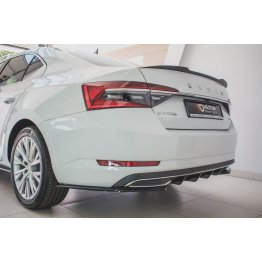 Накладки сплиттеры боковые на задний бампер на Skoda Superb III рестайл